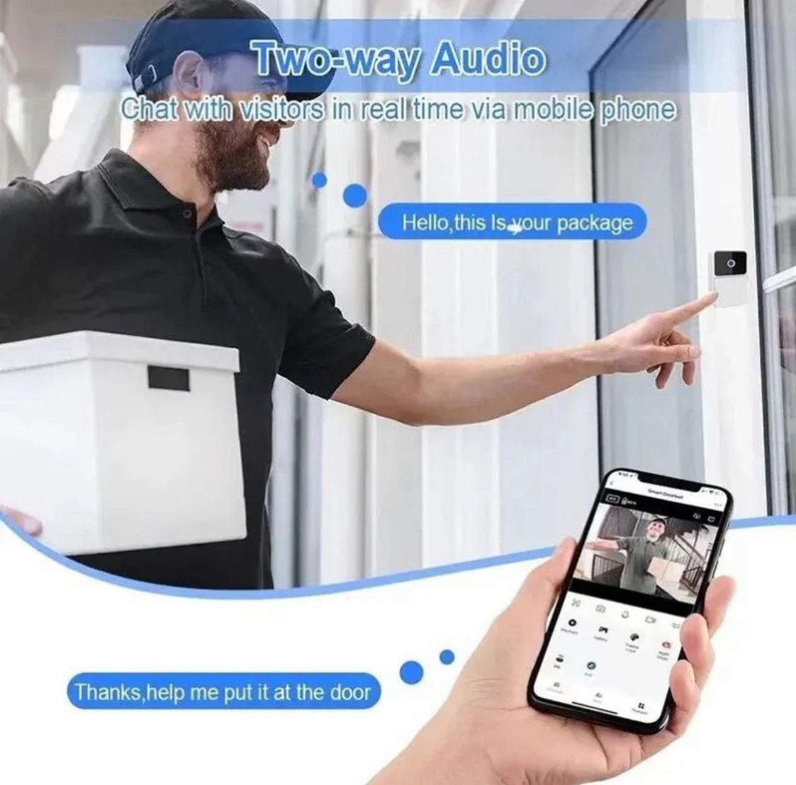 Caméra Sonnette Vidéo Intelligente WiFi